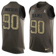 Wholesale Cheap Nike Rams #90 Michael Brockers Green Men's Stitched NFL Limited Salute To Service Tank Top Jersey
