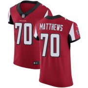 Wholesale Cheap Nike Falcons #70 Jake Matthews Red Team Color Men's Stitched NFL Vapor Untouchable Elite Jersey