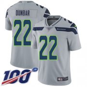 Wholesale Cheap Nike Seahawks #22 Quinton Dunbar Grey Alternate Men's Stitched NFL 100th Season Vapor Untouchable Limited Jersey