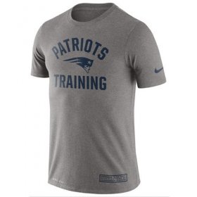 Wholesale Cheap Men\'s New England Patriots Nike Heathered Gray Training Performance T-Shirt