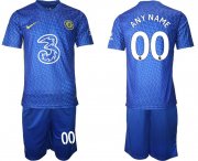 Wholesale Cheap Men 2021-2022 Club Chelsea home blue customized Nike Soccer Jersey