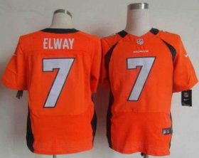 Wholesale Cheap Nike Broncos #7 John Elway Orange Team Color Men\'s Stitched NFL Elite Jersey
