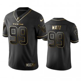 Wholesale Cheap Texans #99 J.J. Watt Men\'s Stitched NFL Vapor Untouchable Limited Black Golden Jersey