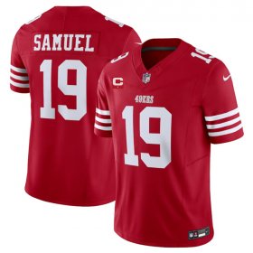 Wholesale Cheap Men\'s San Francisco 49ers #19 Deebo Samuel Red 2023 F.U.S.E. With 1-Star C Patch Vapor Untouchable Limited Football Stitched Jersey