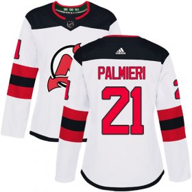 Wholesale Cheap Adidas Devils #21 Kyle Palmieri White Road Authentic Women\'s Stitched NHL Jersey