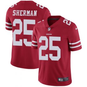 Wholesale Cheap Nike 49ers #25 Richard Sherman Red Team Color Men\'s Stitched NFL Vapor Untouchable Limited Jersey