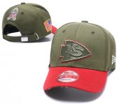 Wholesale Cheap NFL Kansas City Chiefs Team Logo Olive Peaked Adjustable Hat SG101