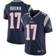 Wholesale Cheap Nike Patriots #17 Antonio Brown Navy Blue Team Color Men's Stitched NFL Vapor Untouchable Limited Jersey