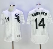 Wholesale Cheap White Sox #14 Paul Konerko White(Black Strip) Flexbase Authentic Collection Stitched MLB Jersey
