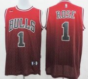Wholesale Cheap Chicago Bulls #1 Derrick Rose Red/Black Resonate Fashion Jersey