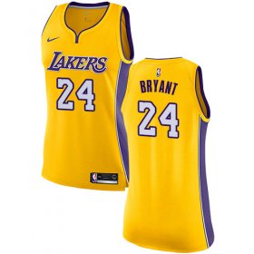 Wholesale Cheap Nike Los Angeles Lakers #24 Kobe Bryant Gold Women\'s NBA Swingman Icon Edition Jersey