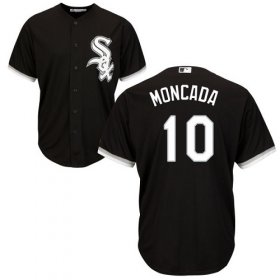 Wholesale Cheap White Sox #10 Yoan Moncada Black New Cool Base Stitched MLB Jersey