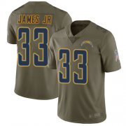 Wholesale Cheap Nike Chargers #33 Derwin James Jr Olive Men's Stitched NFL Limited 2017 Salute To Service Jersey