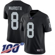 Wholesale Cheap Nike Raiders #8 Marcus Mariota Black Team Color Men's Stitched NFL 100th Season Vapor Untouchable Limited Jersey
