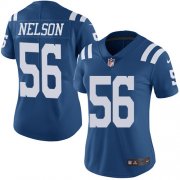 Wholesale Cheap Nike Colts #56 Quenton Nelson Royal Blue Women's Stitched NFL Limited Rush Jersey