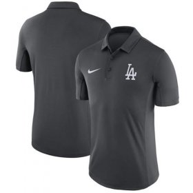 Wholesale Cheap Men\'s Los Angeles Dodgers Nike Anthracite Franchise Polo