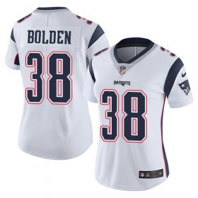 Wholesale Cheap Nike Patriots #38 Brandon Bolden White Women\'s Stitched NFL Vapor Untouchable Limited Jersey