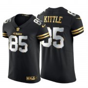 Wholesale Cheap San Francisco 49ers #85 George Kittle Men's Nike Black Edition Vapor Untouchable Elite NFL Jersey
