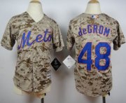 Wholesale Cheap Mets #48 Jacob DeGrom Camo Alternate Cool Base Stitched Youth MLB Jersey