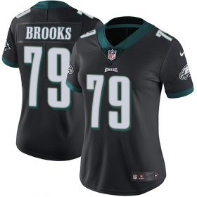Wholesale Cheap Nike Eagles #79 Brandon Brooks Black Alternate Women\'s Stitched NFL Vapor Untouchable Limited Jersey