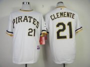 Wholesale Cheap Pirates #21 Roberto Clemente White Alternate 2 Cool Base Stitched MLB Jersey