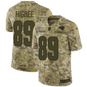 Wholesale Cheap Nike Rams #89 Tyler Higbee Camo Men\'s Stitched NFL Limited 2018 Salute To Service Jersey
