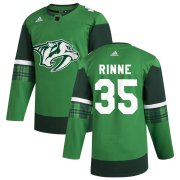 Wholesale Cheap Nashville Predators #35 Pekka Rinne Men's Adidas 2020 St. Patrick's Day Stitched NHL Jersey Green.jpg.jpg