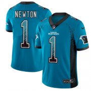 Wholesale Cheap Nike Panthers #1 Cam Newton Blue Alternate Men's Stitched NFL Limited Rush Drift Fashion Jersey