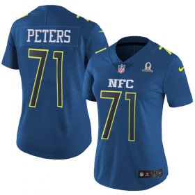 Wholesale Cheap Nike Eagles #71 Jason Peters Navy Women\'s Stitched NFL Limited NFC 2017 Pro Bowl Jersey