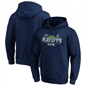 Wholesale Cheap Seattle Seahawks 2019 NFL Playoffs Bound Chip Shot Pullover Hoodie College Navy