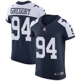 Wholesale Cheap Nike Cowboys #94 Randy Gregory Navy Blue Thanksgiving Men\'s Stitched NFL Vapor Untouchable Throwback Elite Jersey