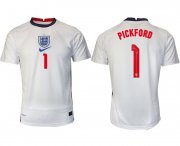 Wholesale Cheap Men 2020-2021 European Cup England home aaa version white 1 Nike Soccer Jersey