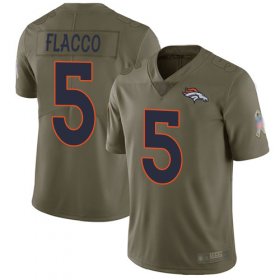Wholesale Cheap Nike Broncos #5 Joe Flacco Olive Men\'s Stitched NFL Limited 2017 Salute To Service Jersey