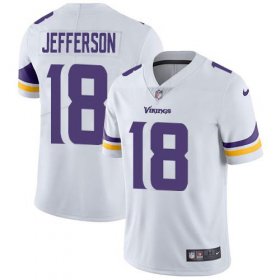 Wholesale Cheap Nike Vikings #18 Justin Jefferson White Men\'s Stitched NFL Vapor Untouchable Limited Jersey