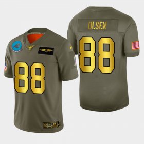 Wholesale Cheap Carolina Panthers #88 Greg Olsen Men\'s Nike Olive Gold 2019 Salute to Service Limited NFL 100 Jersey