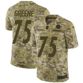 Wholesale Cheap Nike Steelers #75 Joe Greene Camo Youth Stitched NFL Limited 2018 Salute to Service Jersey