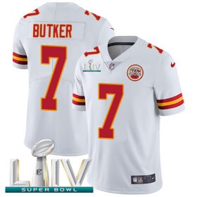 Wholesale Cheap Nike Chiefs #7 Harrison Butker White Super Bowl LIV 2020 Men\'s Stitched NFL Vapor Untouchable Limited Jersey