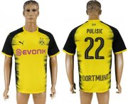 Wholesale Cheap Dortmund #22 Pulisic Yellow Soccer Club Jersey