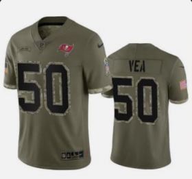 Wholesale Cheap Men\'s Tampa Bay Buccaneers #50 Vita Vea 2022 Olive Salute To Service Limited Stitched Jersey