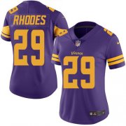 Wholesale Cheap Nike Vikings #29 Xavier Rhodes Purple Women's Stitched NFL Limited Rush Jersey