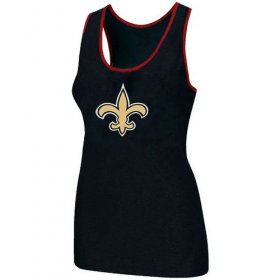 Wholesale Cheap Women\'s Nike New Orleans Saints Big Logo Tri-Blend Racerback Stretch Tank Top Black