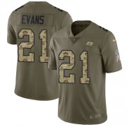 Wholesale Cheap Nike Buccaneers #21 Justin Evans Olive/Camo Youth Stitched NFL Limited 2017 Salute to Service Jersey