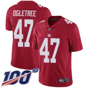 Wholesale Cheap Nike Giants #47 Alec Ogletree Red Alternate Men\'s Stitched NFL 100th Season Vapor Limited Jersey