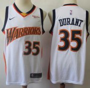 Wholesale Cheap Warriors #35 Kevin Durant White Throwback Basketball Swingman Hardwood Classics 2009-10 Jersey