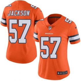 Wholesale Cheap Nike Broncos #57 Tom Jackson Orange Women\'s Stitched NFL Limited Rush Jersey