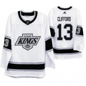Wholesale Cheap Los Angeles Kings #13 Kyle Clifford Men\'s Adidas 2019-20 Heritage White Throwback 90s NHL Jersey
