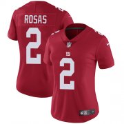 Wholesale Cheap Nike Giants #2 Aldrick Rosas Red Alternate Women's Stitched NFL Vapor Untouchable Limited Jersey