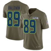 Wholesale Cheap Nike Seahawks #89 Doug Baldwin Olive Youth Stitched NFL Limited 2017 Salute to Service Jersey