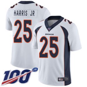 Wholesale Cheap Nike Broncos #25 Chris Harris Jr White Men\'s Stitched NFL 100th Season Vapor Limited Jersey
