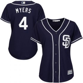 Wholesale Cheap Padres #4 Wil Myers Navy Blue Alternate Women\'s Stitched MLB Jersey